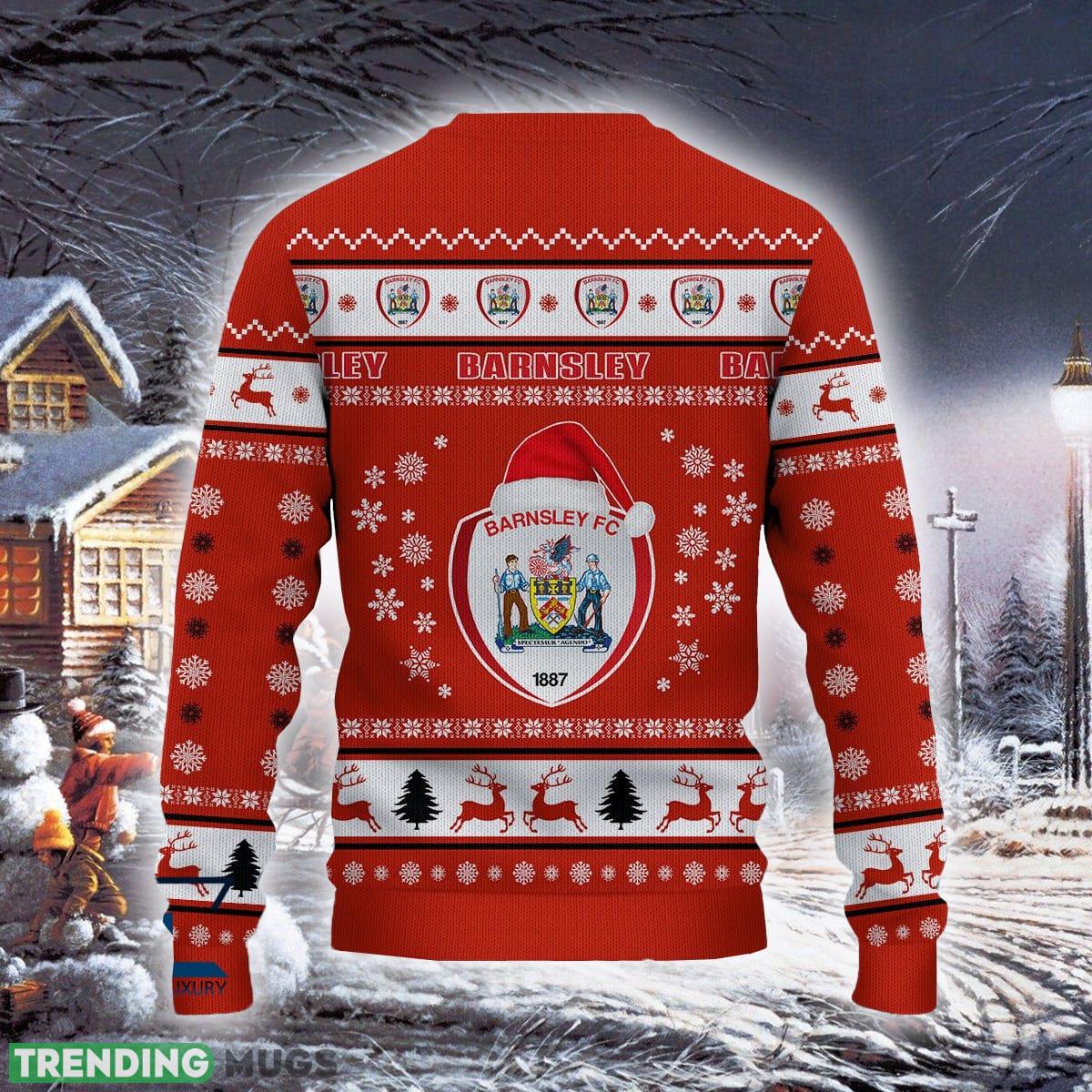 Barnsley F.C Bright Efl Logo Team Ugly Christmas Sweater For Fans Gift Unisex Sweatshirt 3D Sweater Barnsley F.C Bright Efl Logo Team Ugly Christmas Sweater For Fans Gift Unisex Sweatshirt 3D Sweater