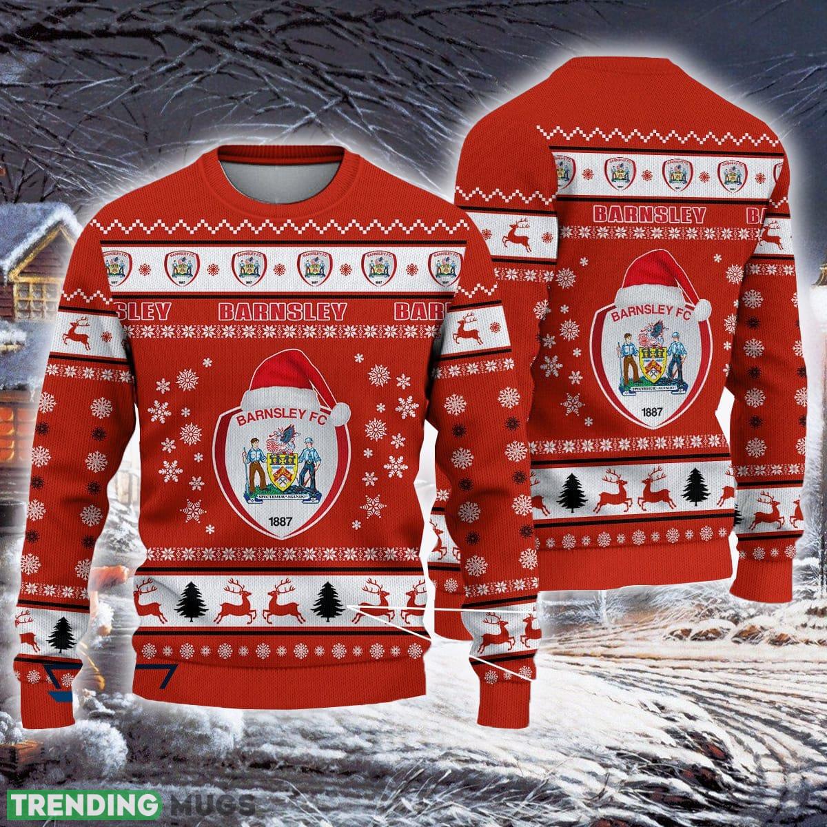 Barnsley F.C Bright Efl Logo Team Ugly Christmas Sweater For Fans Gift Unisex Sweatshirt 3D Sweater Barnsley F.C Bright Efl Logo Team Ugly Christmas Sweater For Fans Gift Unisex Sweatshirt 3D Sweater