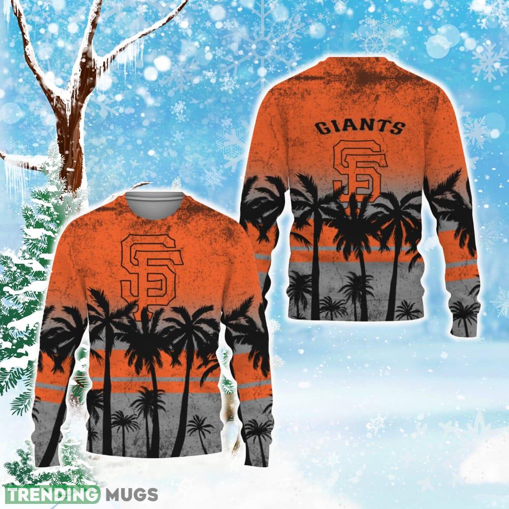 Baseballl American Tree Beach Gradient Gift San Francisco Giants Ugly Christmas AOP Sweater - Baseballl American Tree Beach Gradient Gift San Francisco Giants Ugly Christmas Sweater Photo 1