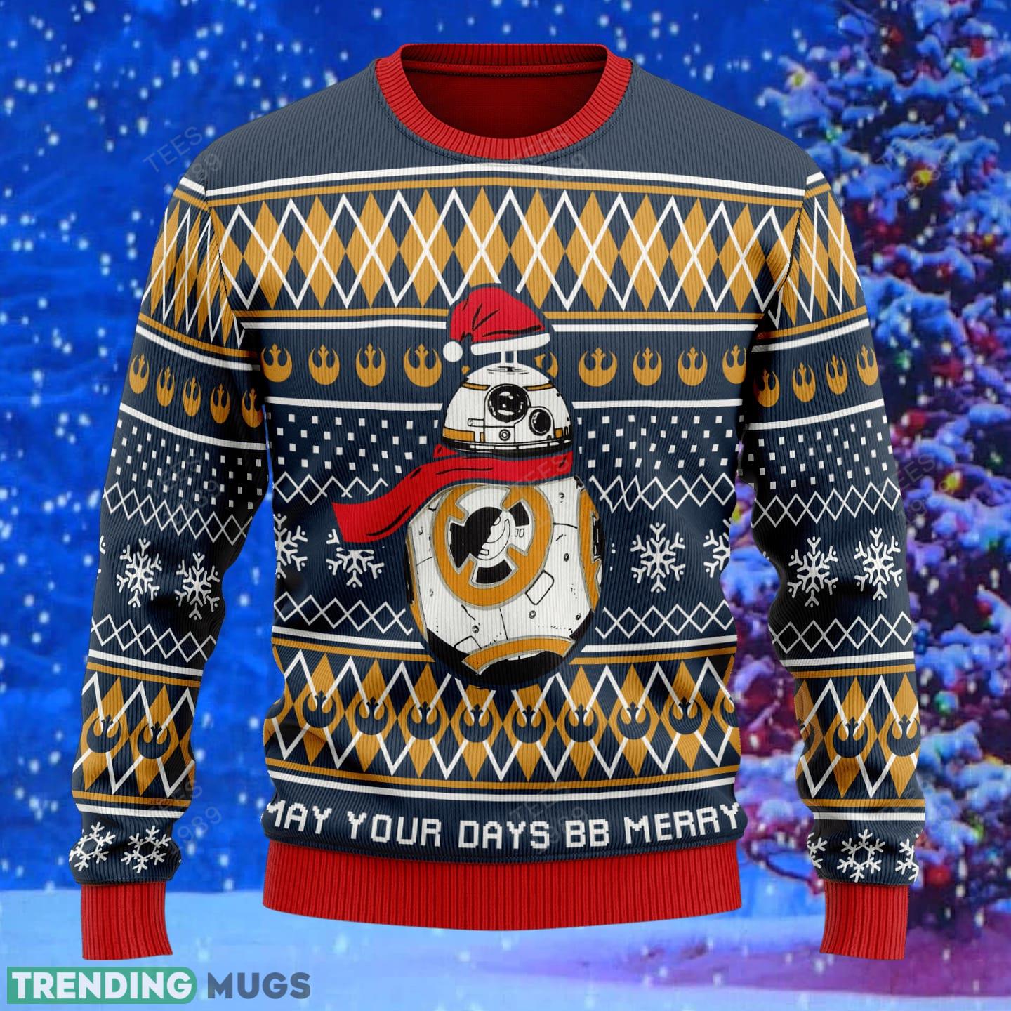 BB 8 Design Knitted Xmas Sweater Gift Men And Women 3D Sweater BB 8 Design Knitted Xmas Sweater Gift Men And Women 3D Sweater