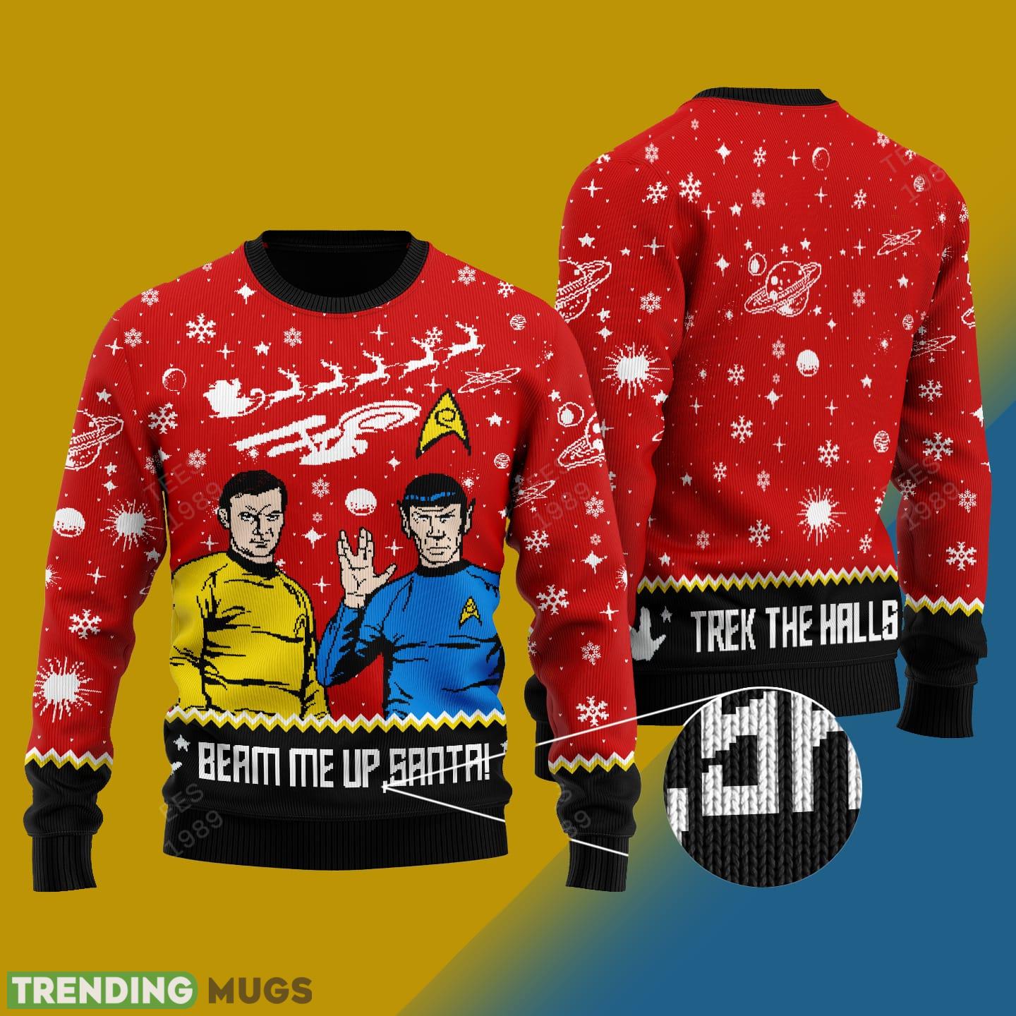 BEAM ME UP SANTA Knitted Xmas Sweater Gift Men And Women - BEAM ME UP SANTA BEAM ME UP SANTA Knitted Xmas Sweater Gift Men And Women - BEAM ME UP SANTA
