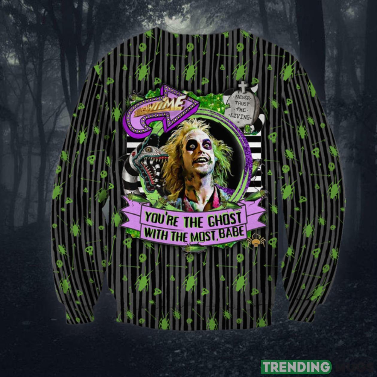 Beetlejuice Sweatshirt Roach Skull Doodles Ugly Christmas Sweater 3D Sweater Beetlejuice Sweatshirt Roach Skull Doodles Ugly Christmas Sweater 3D Sweater