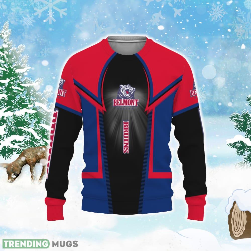 Belmont Bruins Football American Ugly Xmas Sweater 3D Sweater Belmont Bruins Football American Ugly Xmas Sweater 3D Sweater
