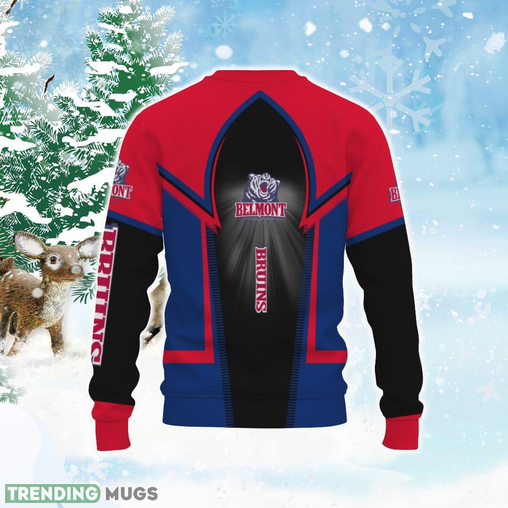 Belmont Bruins Football American Ugly Xmas Sweater 3D Sweater Belmont Bruins Football American Ugly Xmas Sweater 3D Sweater