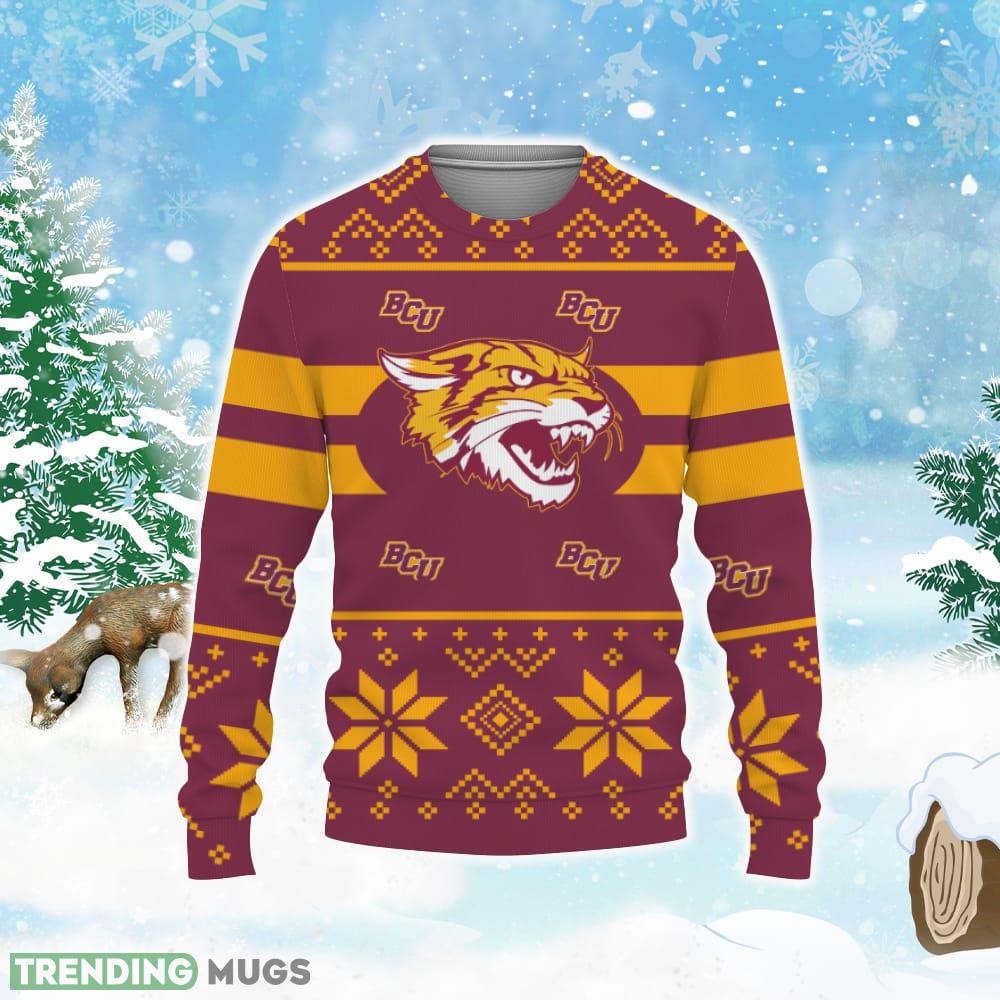 Bethune' 'Cookman Wildcats Custom New Uniforms For Fan Gear Knitted Xmas Sweater All Over Print 3D Sweater Bethune' 'Cookman Wildcats Custom New Uniforms For Fan Gear Knitted Xmas Sweater All Over Print 3D Sweater