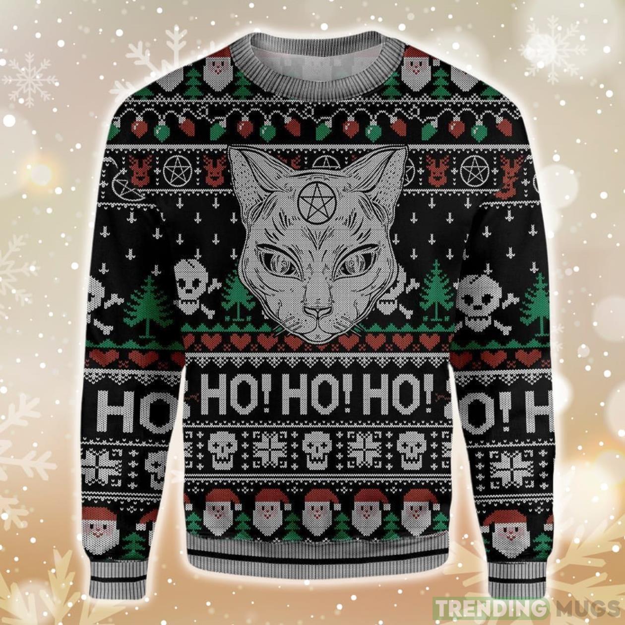 Black Cat Wicca Ugly Christmas Ugly Christmas Sweater Product Photo 1 Black Cat Wicca Ugly Christmas Ugly Christmas Sweater Product Photo 1