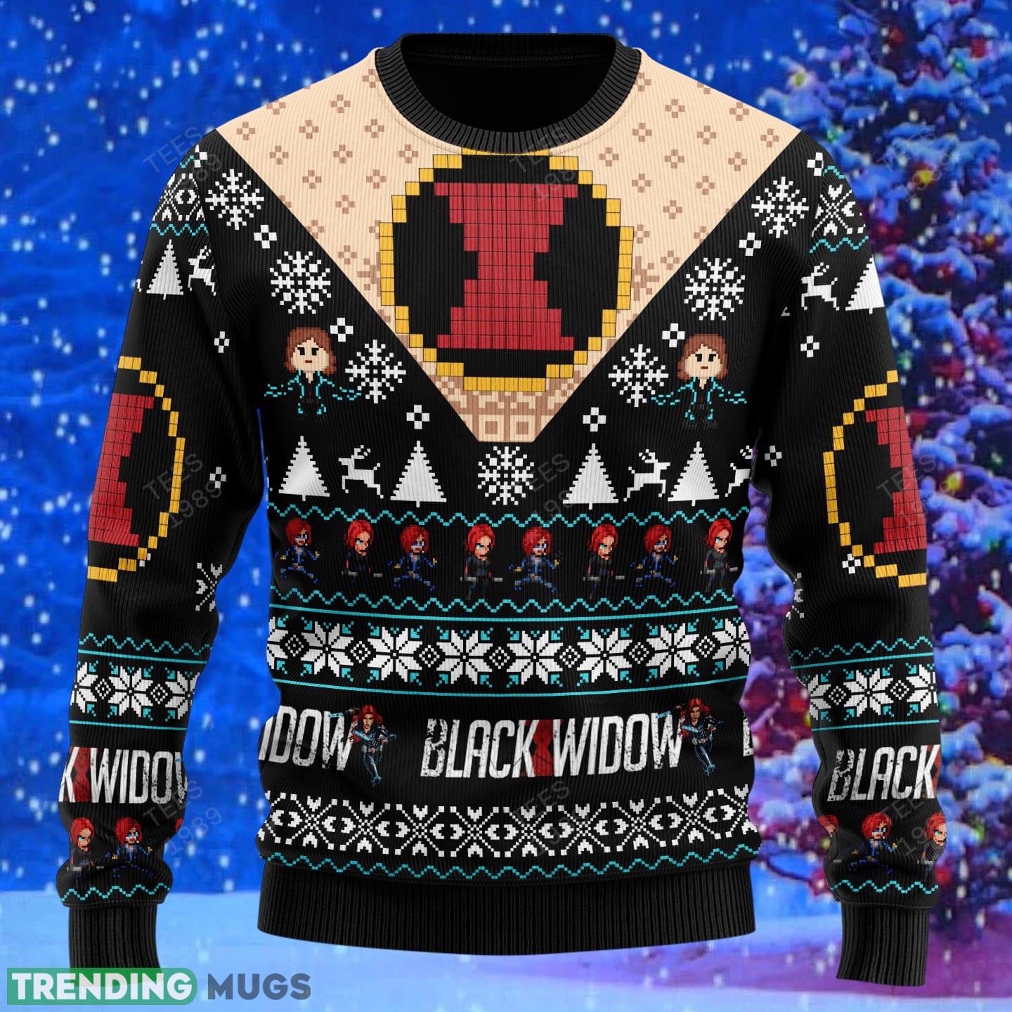 Black Widow Marvel Comics Knitted Xmas Sweater Gift Men And Women 3D Sweater Black Widow Marvel Comics Knitted Xmas Sweater Gift Men And Women 3D Sweater