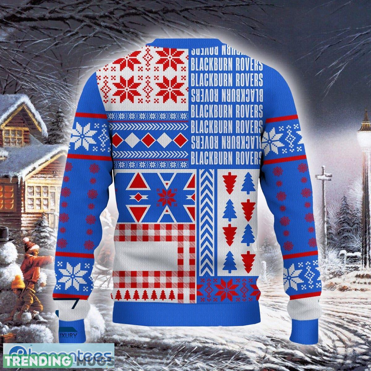 Blackburn Rovers Vintage Efl Logo Team Ugly Christmas Sweater For Fans Gift Unisex Sweatshirt 3D Sweater Blackburn Rovers Vintage Efl Logo Team Ugly Christmas Sweater For Fans Gift Unisex Sweatshirt 3D Sweater