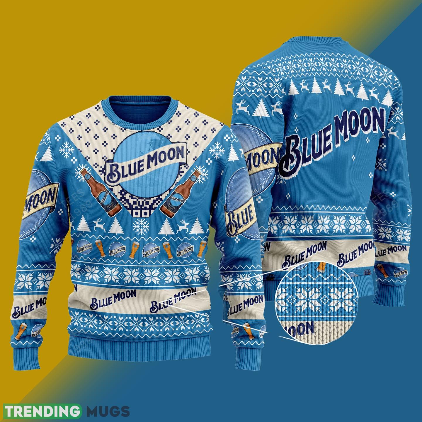 Blue Moon Beer Knitted Xmas Sweater Gift Men And Women - Blue Moon Beer Knitted Sweater Photo 1 Blue Moon Beer Knitted Xmas Sweater Gift Men And Women - Blue Moon Beer Knitted Sweater Photo 1