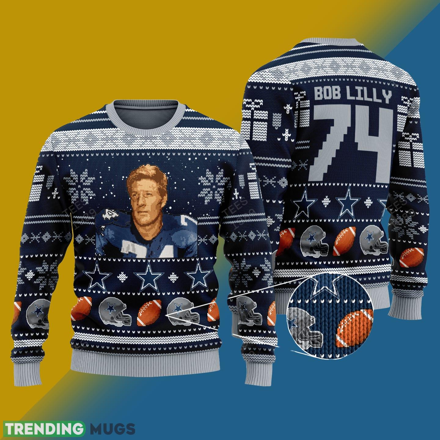 Bob LiLLy dallas cowboys NFL Knitted Xmas Sweater Gift Men And Women - Bob LiLLy dallas cowboys NFL Knitted Sweater Photo 1 Bob LiLLy dallas cowboys NFL Knitted Xmas Sweater Gift Men And Women - Bob LiLLy dallas cowboys NFL Knitted Sweater Photo 1