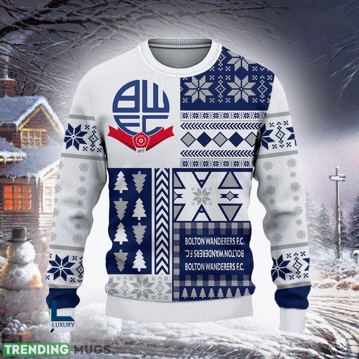 Bolton Wanderers Palm Efl Logo Team Ugly Christmas Sweater For Fans Gift Unisex Sweatshirt 3D Sweater Bolton Wanderers Palm Efl Logo Team Ugly Christmas Sweater For Fans Gift Unisex Sweatshirt 3D Sweater