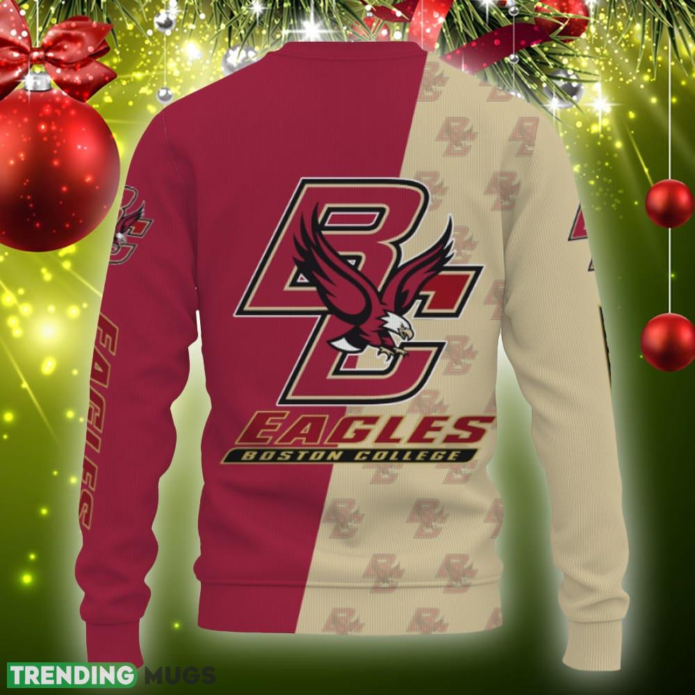 Boston College Eagles Sports American Football Knitted Christmas Sweater Gift Holidays 3D Sweater Boston College Eagles Sports American Football Knitted Christmas Sweater Gift Holidays 3D Sweater
