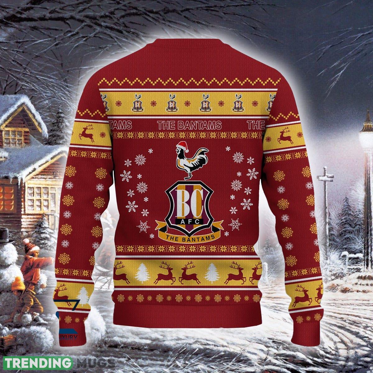 Bradford City Beach Efl Logo Team Ugly Christmas Sweater For Fans Gift Unisex Sweatshirt 3D Sweater Bradford City Beach Efl Logo Team Ugly Christmas Sweater For Fans Gift Unisex Sweatshirt 3D Sweater