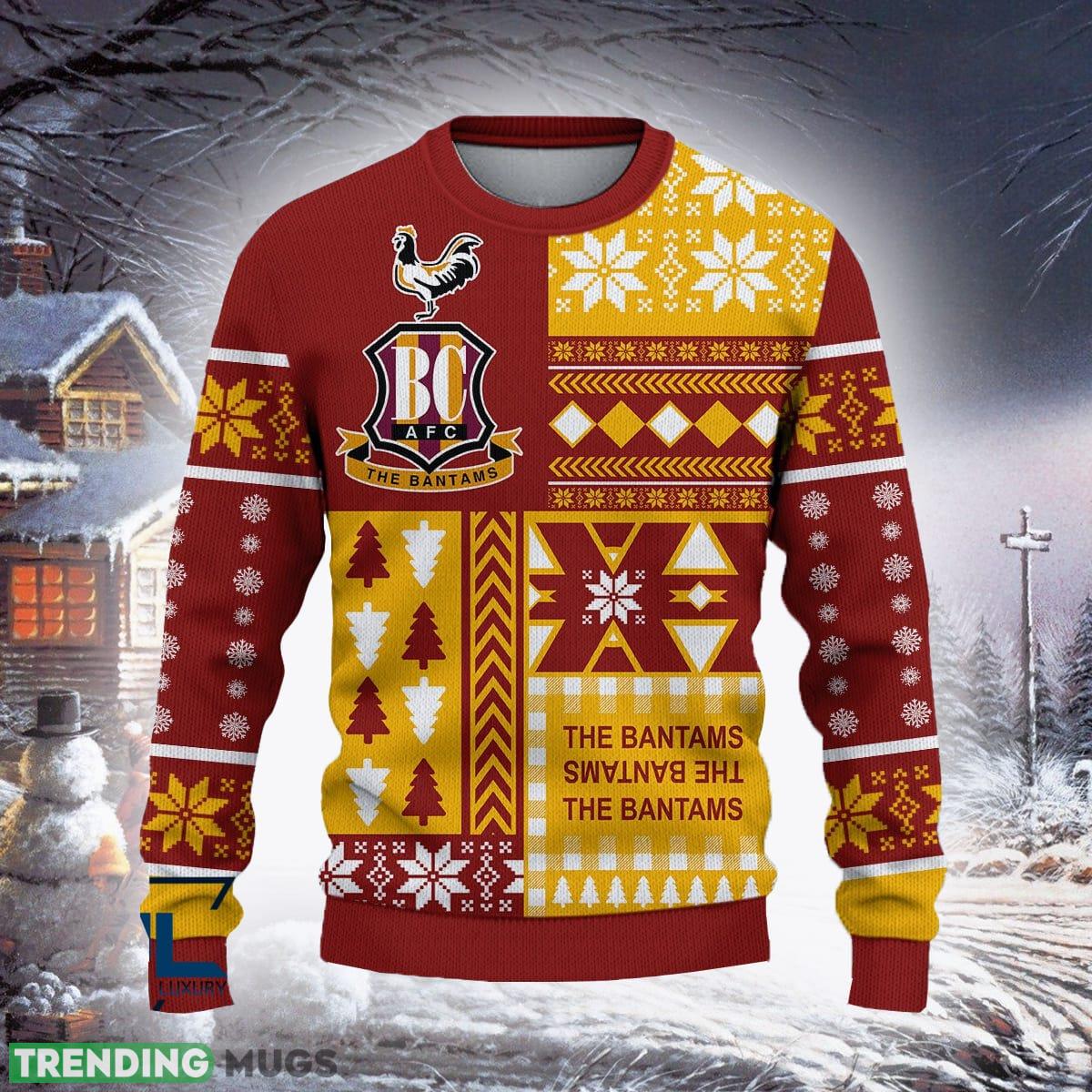 Bradford City Tropical Efl Logo Team Ugly Christmas Sweater For Fans Gift Unisex Sweatshirt - Bradford City Collar Efl Ugly Christmas Sweater For Fans Gift Bradford City Tropical Efl Logo Team Ugly Christmas Sweater For Fans Gift Unisex Sweatshirt - Bradford City Collar Efl Ugly Christmas Sweater For Fans Gift