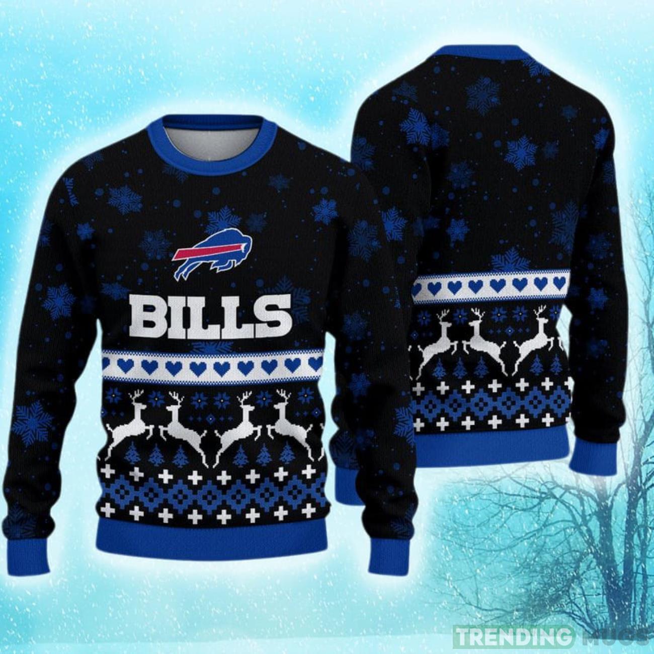Buffalo Bills Christmas Snow Hot Trending Ugly Sweater For Fans Product Photo 1 Buffalo Bills Christmas Snow Hot Trending Ugly Sweater For Fans Product Photo 1