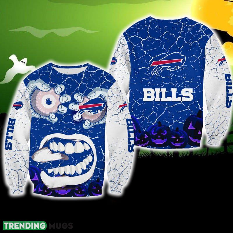 Buffalo Bills Give Me Eyes Halloween Scarf Ugly Sweater For Men And Women Gift Christmas - Buffalo Bills Give Me Eyes Halloween Scarf Ugly Sweater For Men And Women Gift Christmas