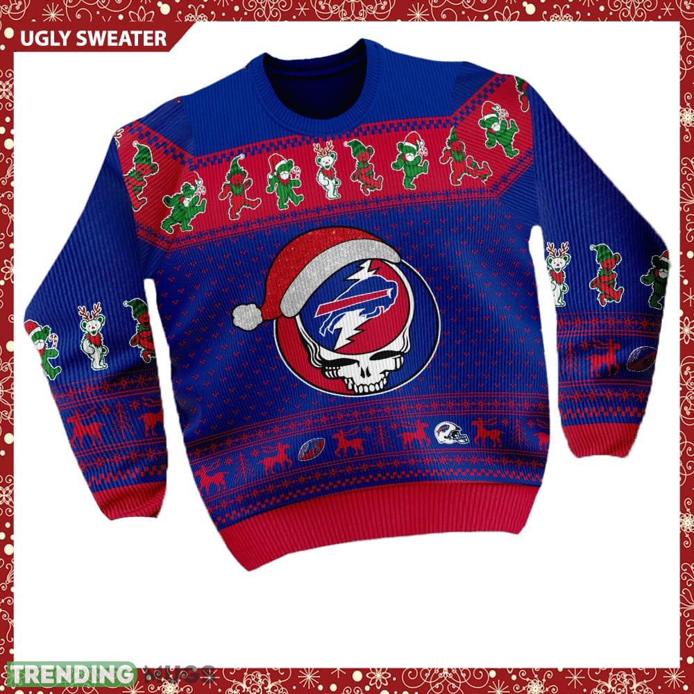 Buffalo Bills Grateful Dead SKull And Bears NFL Knitted Christmas Sweater AOP Holiday - Buffalo Bills Grateful Dead SKull And Bears NFL Knitted Christmas Sweater AOP Holiday Buffalo Bills Grateful Dead SKull And Bears NFL Knitted Christmas Sweater AOP Holiday - Buffalo Bills Grateful Dead SKull And Bears NFL Knitted Christmas Sweater AOP Holiday