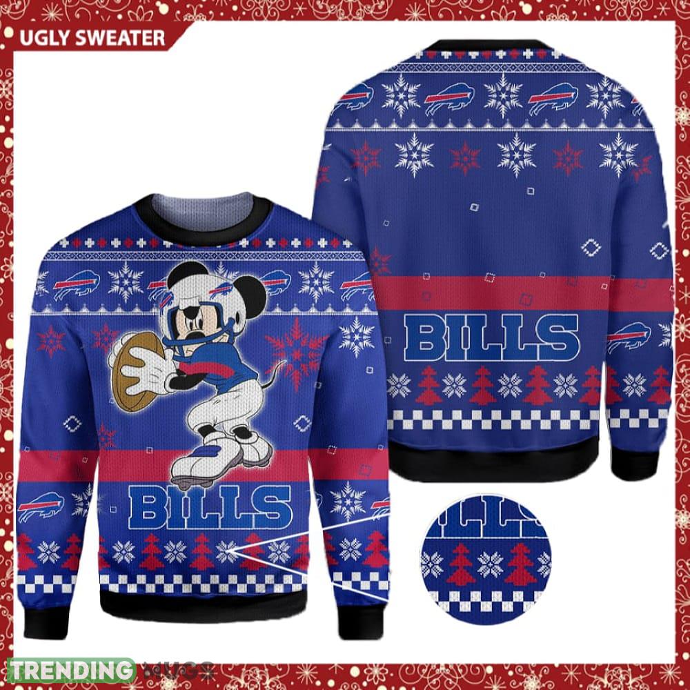 Buffalo Bills Mickey Mouse Funny Knitted Christmas 3D Sweater For Fans - Buffalo Bills Mickey Mouse Funny Knitted Christmas 3D Sweater For Fans Buffalo Bills Mickey Mouse Funny Knitted Christmas 3D Sweater For Fans - Buffalo Bills Mickey Mouse Funny Knitted Christmas 3D Sweater For Fans
