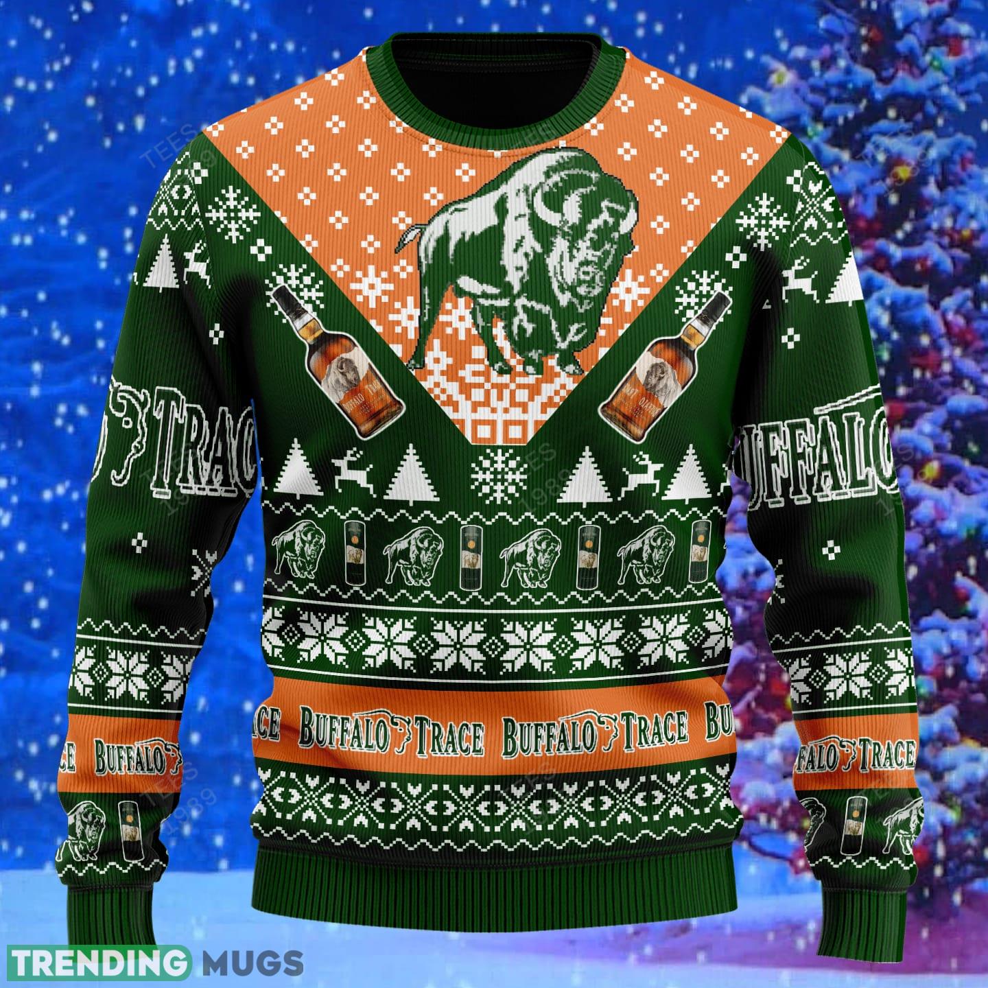 Buffalo Trace Whiskey Knitted Xmas Sweater Gift Men And Women 3D Sweater Buffalo Trace Whiskey Knitted Xmas Sweater Gift Men And Women 3D Sweater