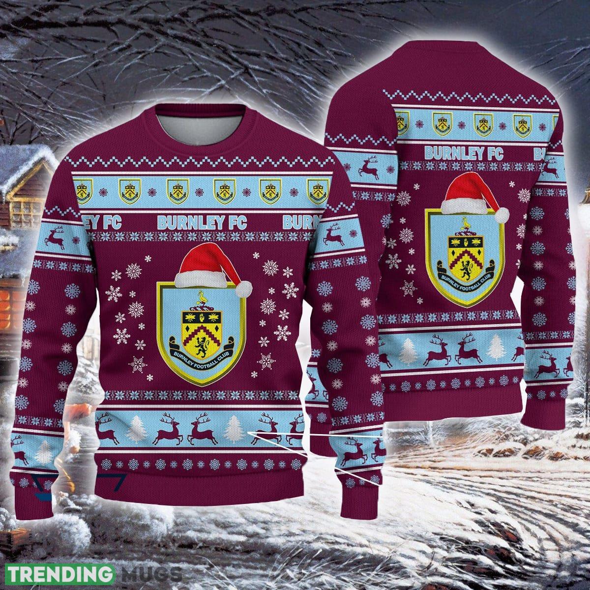 Burnley F.C Efl Logo Team Design Ugly Christmas Sweater For Fans Gift Unisex Sweatshirt 3D Sweater Burnley F.C Efl Logo Team Design Ugly Christmas Sweater For Fans Gift Unisex Sweatshirt 3D Sweater