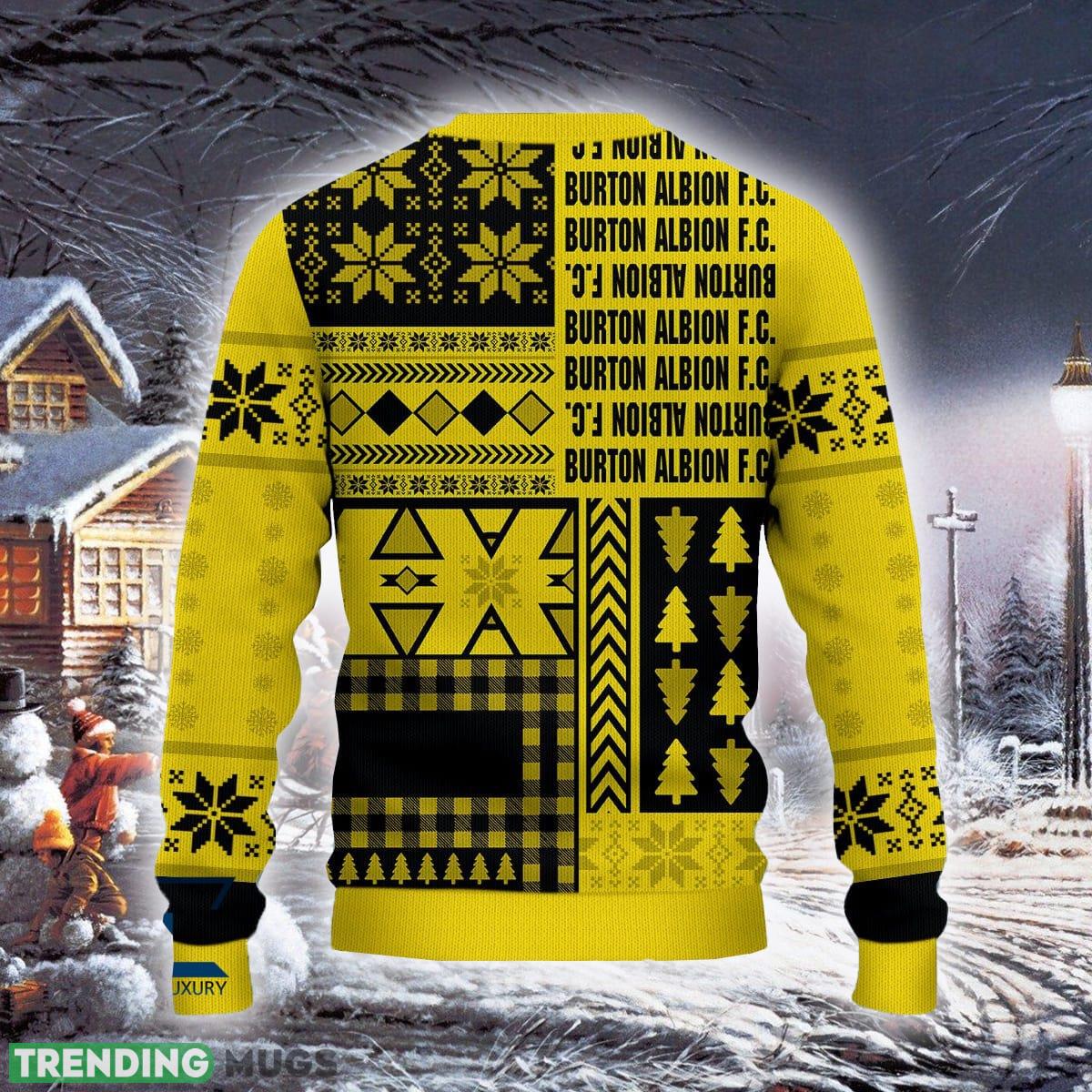 Burton Albion F.C Souvenir Efl Logo Team Ugly Christmas Sweater For Fans Gift Unisex Sweatshirt 3D Sweater Burton Albion F.C Souvenir Efl Logo Team Ugly Christmas Sweater For Fans Gift Unisex Sweatshirt 3D Sweater