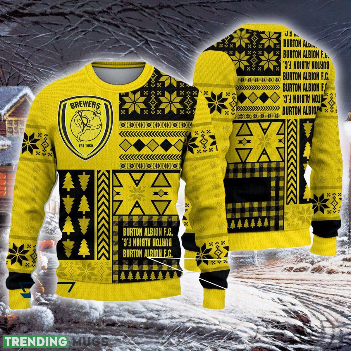 Burton Albion F.C Souvenir Efl Logo Team Ugly Christmas Sweater For Fans Gift Unisex Sweatshirt 3D Sweater Burton Albion F.C Souvenir Efl Logo Team Ugly Christmas Sweater For Fans Gift Unisex Sweatshirt 3D Sweater