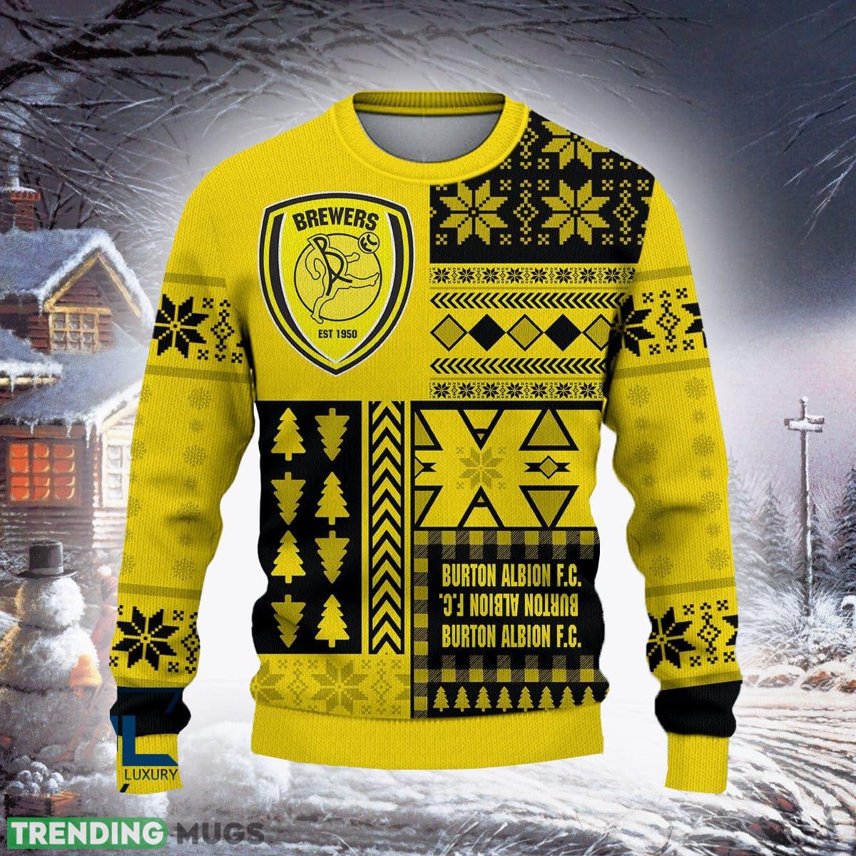 Burton Albion F.C Souvenir Efl Logo Team Ugly Christmas Sweater For Fans Gift Unisex Sweatshirt - Burton Albion F.C Islander Efl Ugly Christmas Sweater For Fans Gift Burton Albion F.C Souvenir Efl Logo Team Ugly Christmas Sweater For Fans Gift Unisex Sweatshirt - Burton Albion F.C Islander Efl Ugly Christmas Sweater For Fans Gift