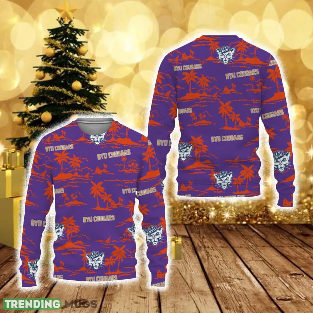 BYU Cougars Coconut Tree Ugly Christmas 3D Sweater - BYU Cougars Coconut Tree Ugly Christmas 3D Sweater BYU Cougars Coconut Tree Ugly Christmas 3D Sweater - BYU Cougars Coconut Tree Ugly Christmas 3D Sweater