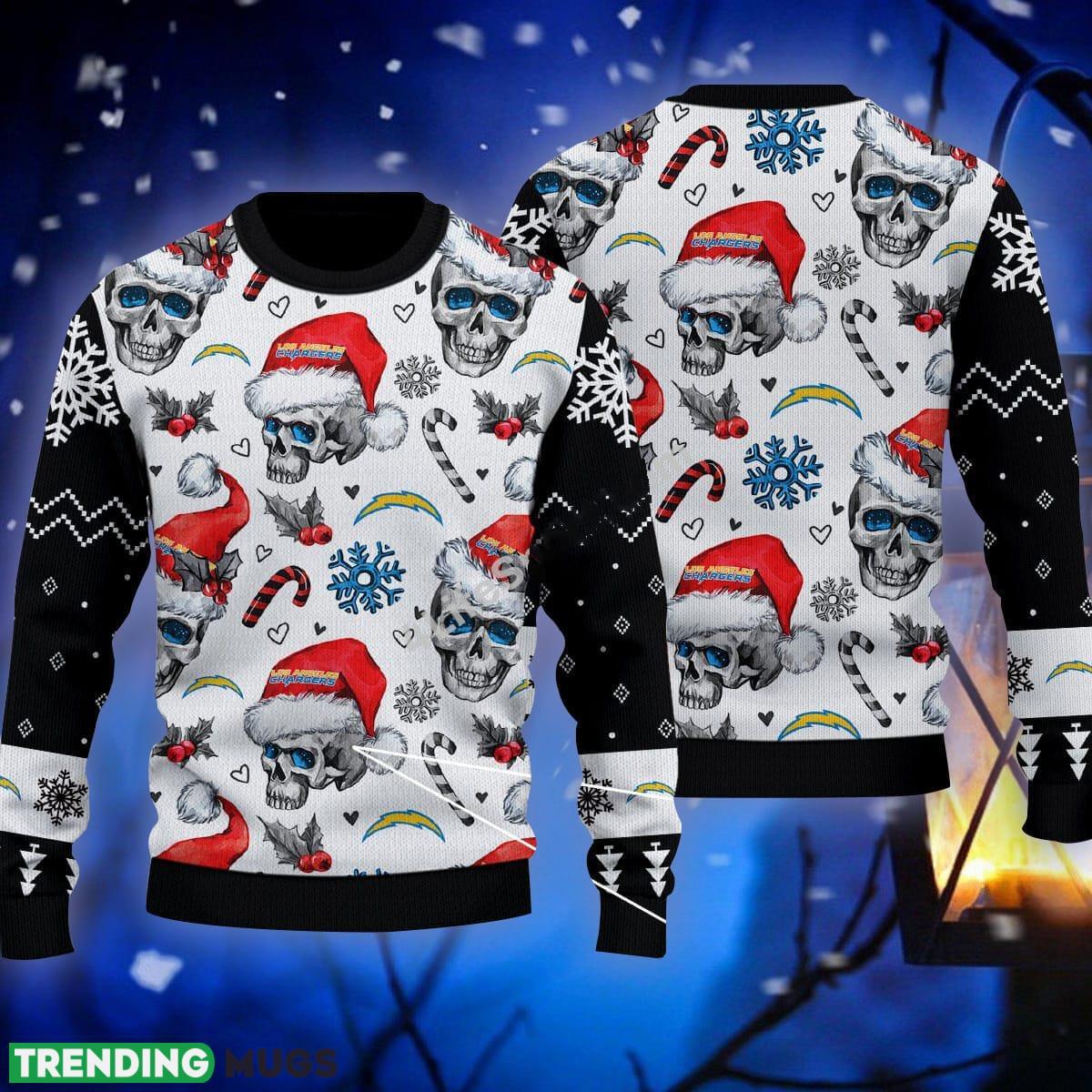 Candy Los Angeles Chargers NFL Skull Black Sweater Ugly Christmas For Men And Women - Candy Los Angeles Chargers NFL Skull Black Sweater Ugly Christmas For Men And Women Candy Los Angeles Chargers NFL Skull Black Sweater Ugly Christmas For Men And Women - Candy Los Angeles Chargers NFL Skull Black Sweater Ugly Christmas For Men And Women