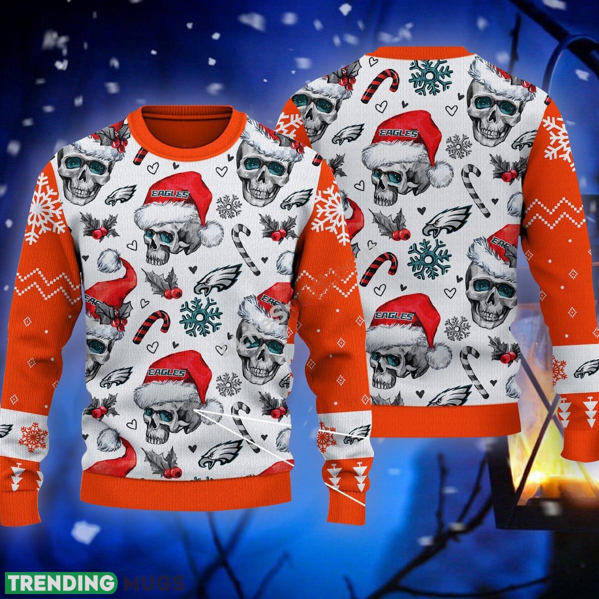 Candy Philadelphia Eagles NFL Skull Orange Sweater Ugly Christmas For Men And Women - Candy Philadelphia Eagles NFL Skull Orange Sweater Ugly Christmas For Men And Women Candy Philadelphia Eagles NFL Skull Orange Sweater Ugly Christmas For Men And Women - Candy Philadelphia Eagles NFL Skull Orange Sweater Ugly Christmas For Men And Women