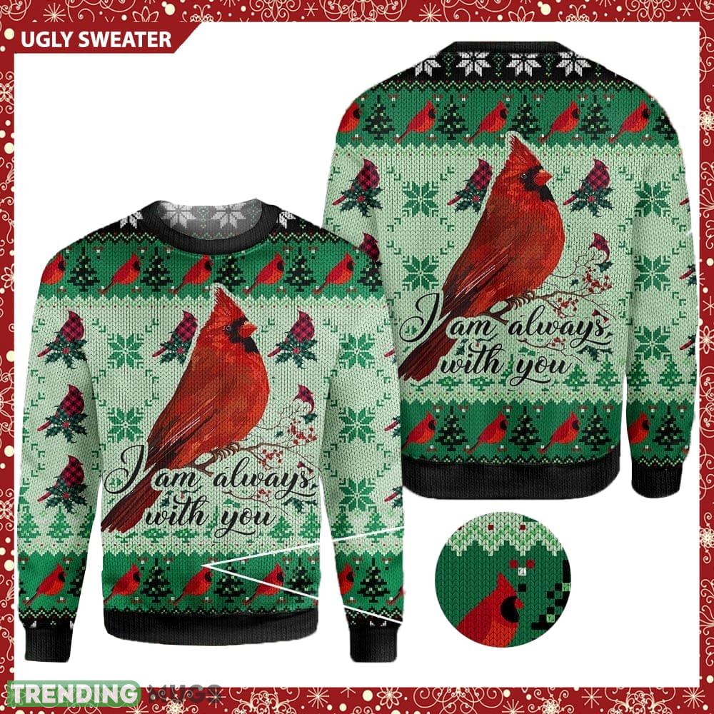 Cardinal i am always with you Knitted Christmas 3D Sweater For Fans - Cardinal i am always with you Knitted Christmas 3D Sweater For Fans Cardinal i am always with you Knitted Christmas 3D Sweater For Fans - Cardinal i am always with you Knitted Christmas 3D Sweater For Fans