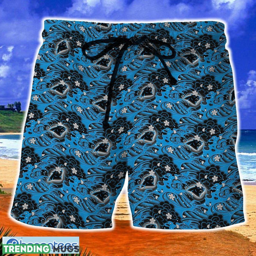 Carolina Panthers Great Waves Of Japanese Hawaiian Shirt And Short For Men Gift, Short Beach For Family Hawaiian Shirt Carolina Panthers Great Waves Of Japanese Hawaiian Shirt And Short For Men Gift, Short Beach For Family Hawaiian Shirt