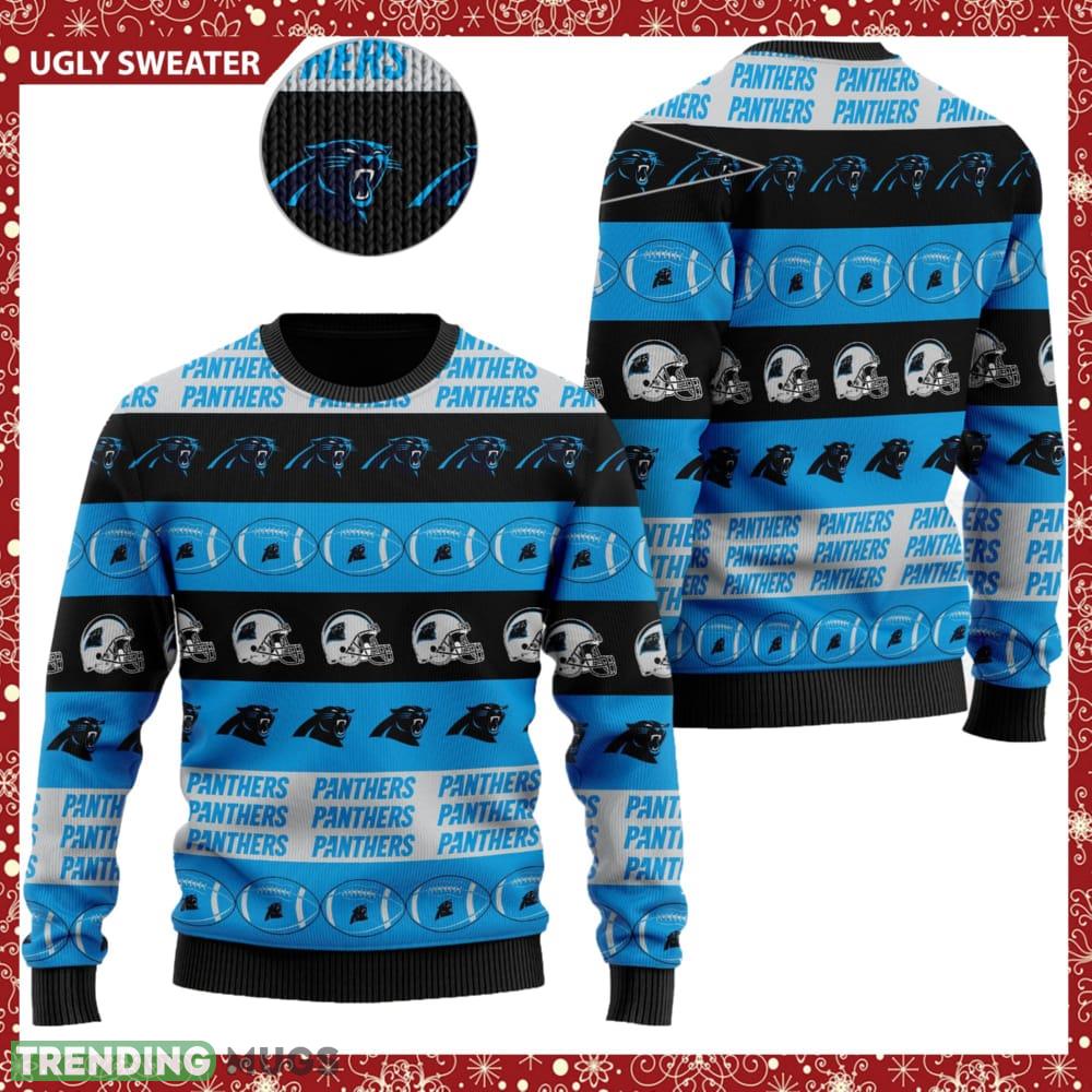 Carolina Panthers NFL American Football Team Logo Helmet Symbols Ugly Christmas Sweater - Carolina Panthers NFL American Football Team Logo Helmet Symbols Ugly Christmas Sweater Carolina Panthers NFL American Football Team Logo Helmet Symbols Ugly Christmas Sweater - Carolina Panthers NFL American Football Team Logo Helmet Symbols Ugly Christmas Sweater