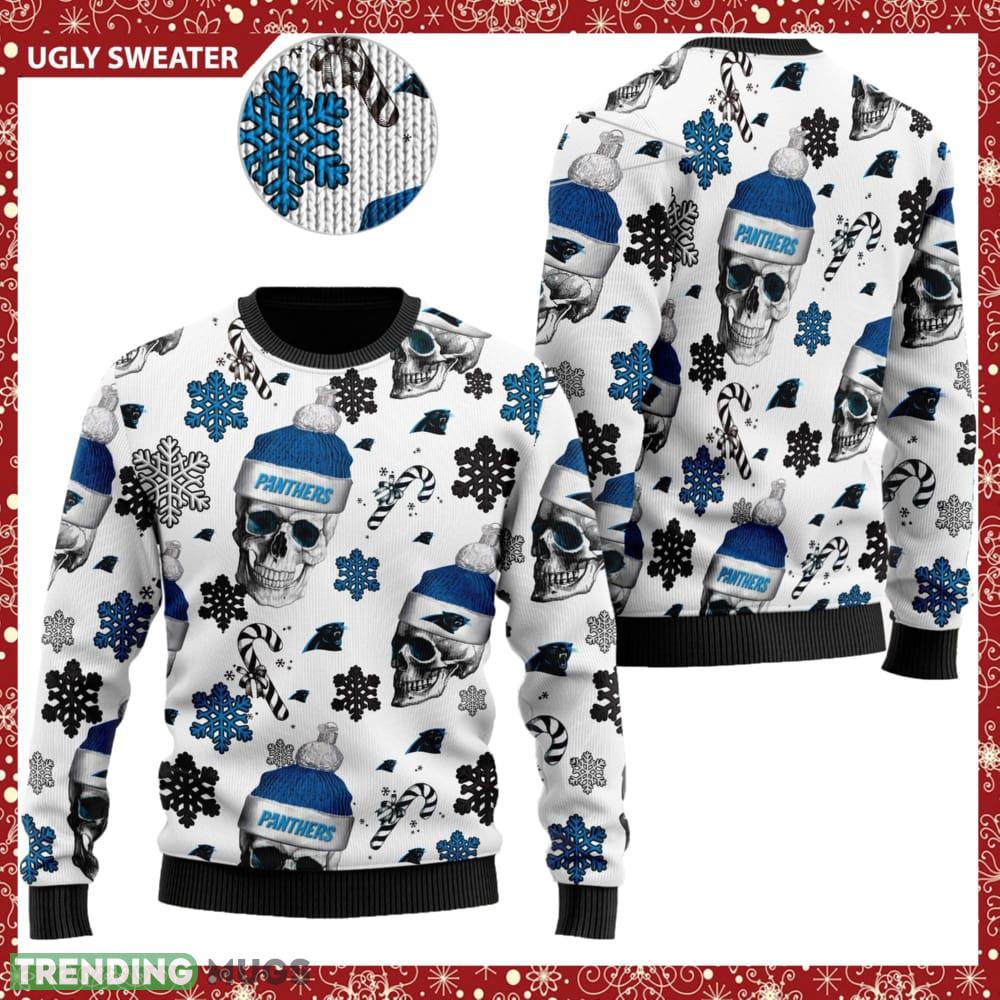 Carolina Panthers NFL Football Team Santa Skulls Knitted Christmas Sweater AOP Holiday - Carolina Panthers NFL Football Team Santa Skulls Knitted Christmas Sweater AOP Holiday Carolina Panthers NFL Football Team Santa Skulls Knitted Christmas Sweater AOP Holiday - Carolina Panthers NFL Football Team Santa Skulls Knitted Christmas Sweater AOP Holiday