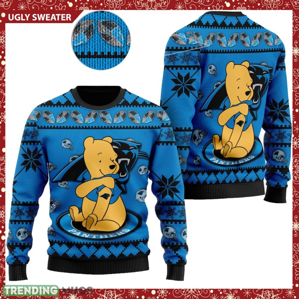 Carolina Panthers NFL Winnie the Pooh Knitted Christmas Sweater AOP Holiday - Carolina Panthers NFL Winnie the Pooh Knitted Christmas Sweater AOP Holiday Carolina Panthers NFL Winnie the Pooh Knitted Christmas Sweater AOP Holiday - Carolina Panthers NFL Winnie the Pooh Knitted Christmas Sweater AOP Holiday