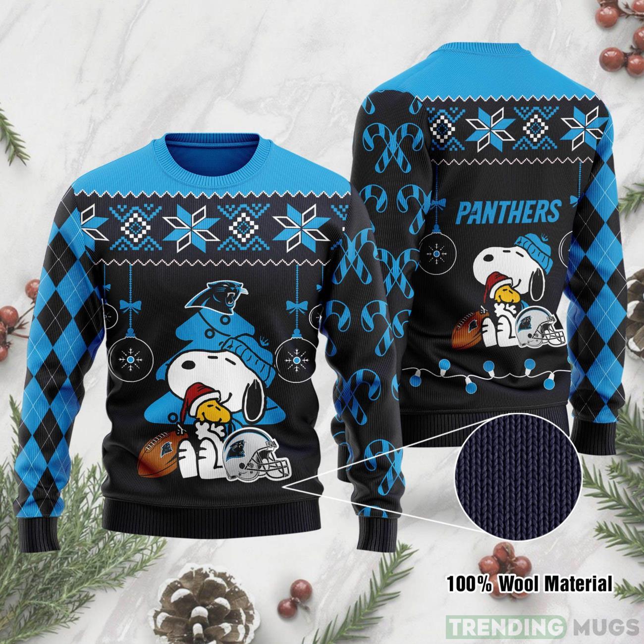 Carolina Panthers Snoopy Girl Limited Edition Men's And Women's Ugly Sweater For Fans 3D Sweater Carolina Panthers Snoopy Girl Limited Edition Men's And Women's Ugly Sweater For Fans Product Photo 1