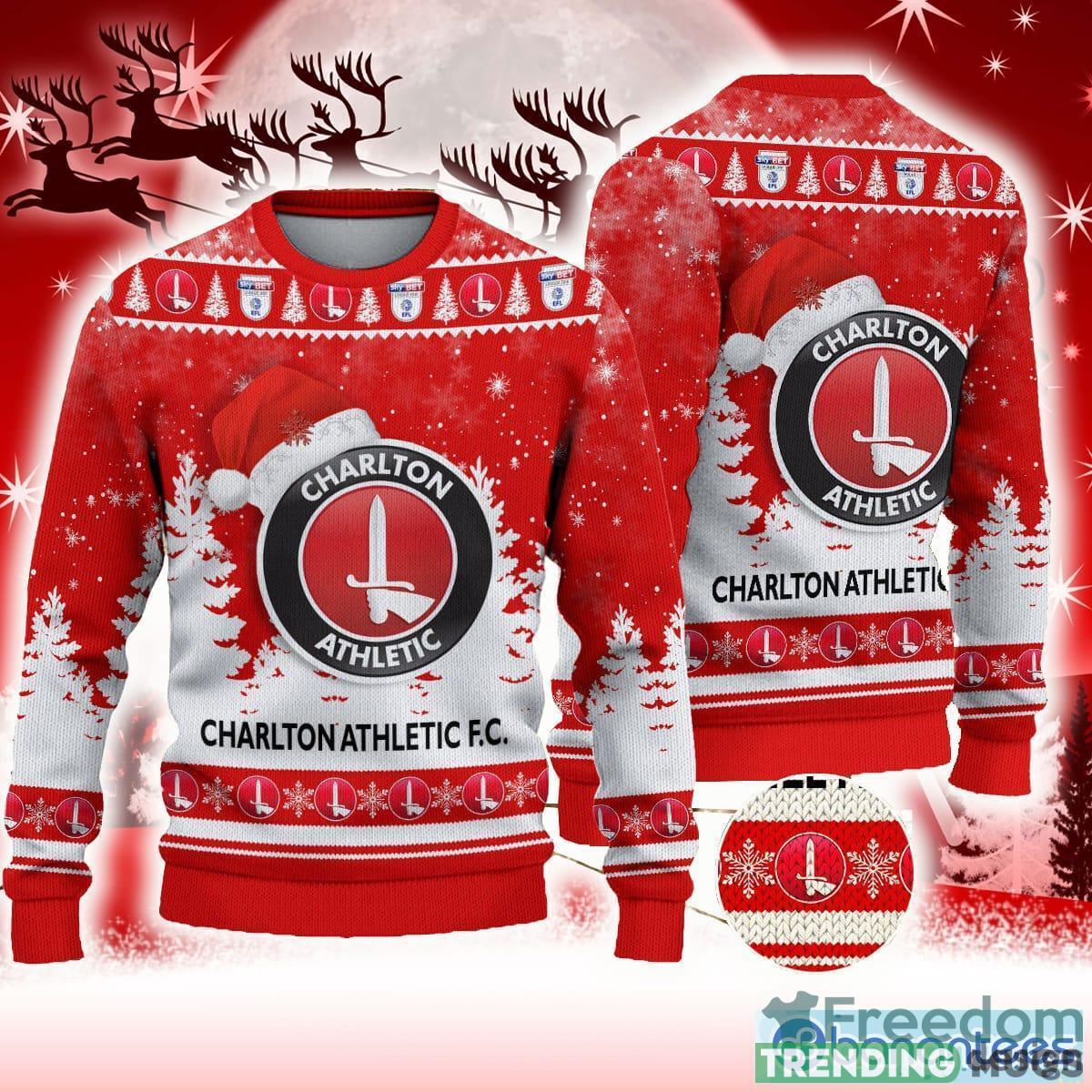 Charlton Athletic Red Garland 3D Sweater All Over Printed For Men And Women Gift Christmas Holiday - Charlton Athletic 3D Sweater Photo 1 Charlton Athletic Red Garland 3D Sweater All Over Printed For Men And Women Gift Christmas Holiday - Charlton Athletic 3D Sweater Photo 1
