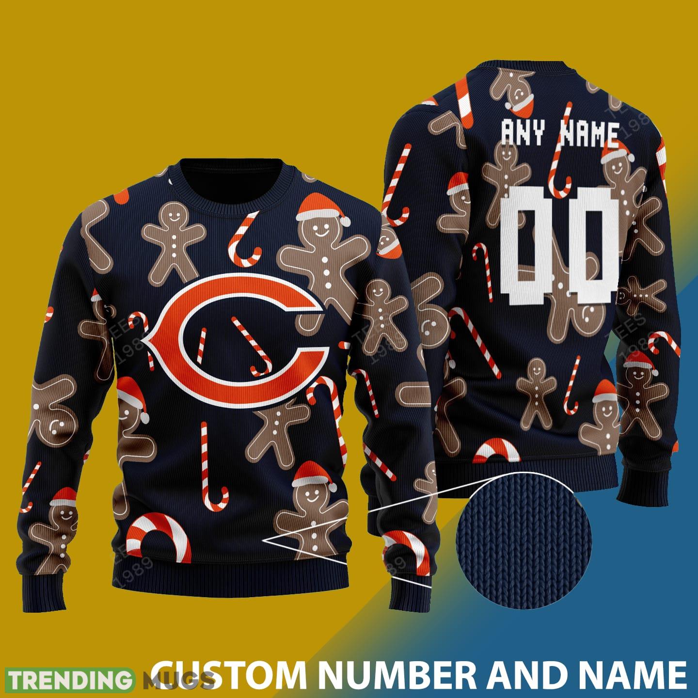 ChicagoBears Snowflakes Reindeer 3D Sweater Custom Number And Name - 001ChicagoBears - CUSTOMIZE YOUR NAME & NUMBER Photo 1 ChicagoBears Snowflakes Reindeer 3D Sweater Custom Number And Name - 001ChicagoBears - CUSTOMIZE YOUR NAME & NUMBER Photo 1