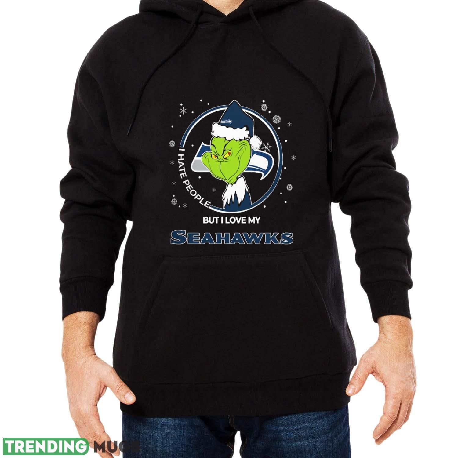 Christmas Grinch Santa I Hate People But I Love My Seattle Seahawks Funny T Shirt Sweatshirt For Fans Dark Shirt Christmas Grinch Santa I Hate People But I Love My Seattle Seahawks Funny T Shirt Sweatshirt For Fans Dark Shirt