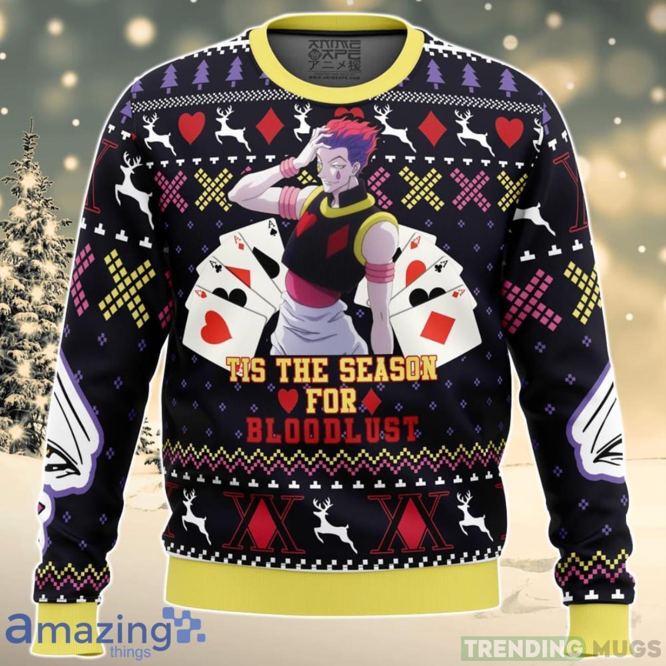 Christmas Hisoka Hunter X Hunter Ugly Christmas Sweater Best Gift For Men And Women Product Photo 1 Christmas Hisoka Hunter X Hunter Ugly Christmas Sweater Best Gift For Men And Women Product Photo 1