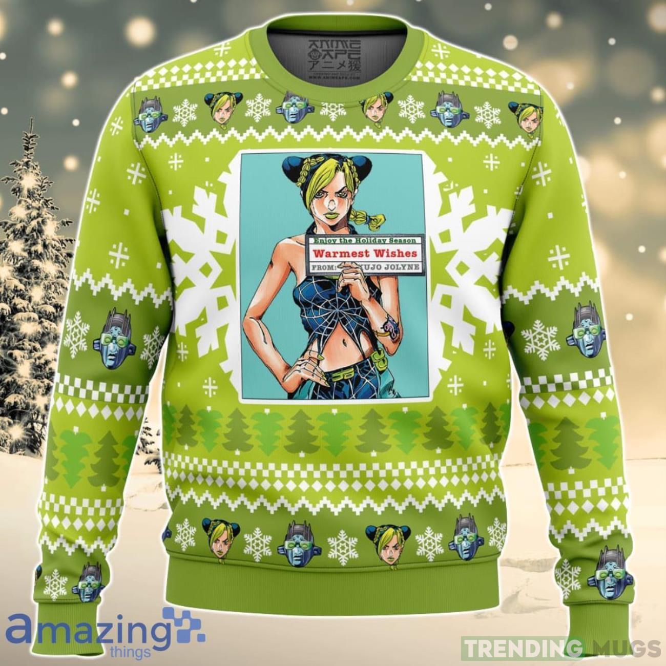 Christmas Jolyne Kujo Jojo’s Bizarre Adventure Christmas Sweater Best Gift For Men And Women Product Photo 1 Christmas Jolyne Kujo Jojo’s Bizarre Adventure Christmas Sweater Best Gift For Men And Women Product Photo 1