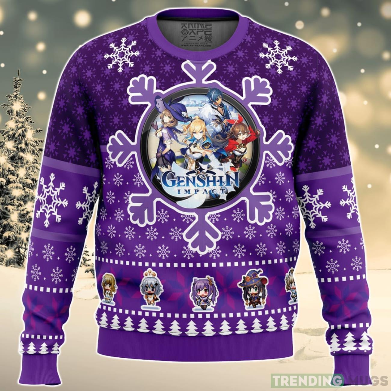 Christmas Quest Genshin Impact Ugly Christmas Sweater For Men And Women Product Photo 1 Christmas Quest Genshin Impact Ugly Christmas Sweater For Men And Women Product Photo 1
