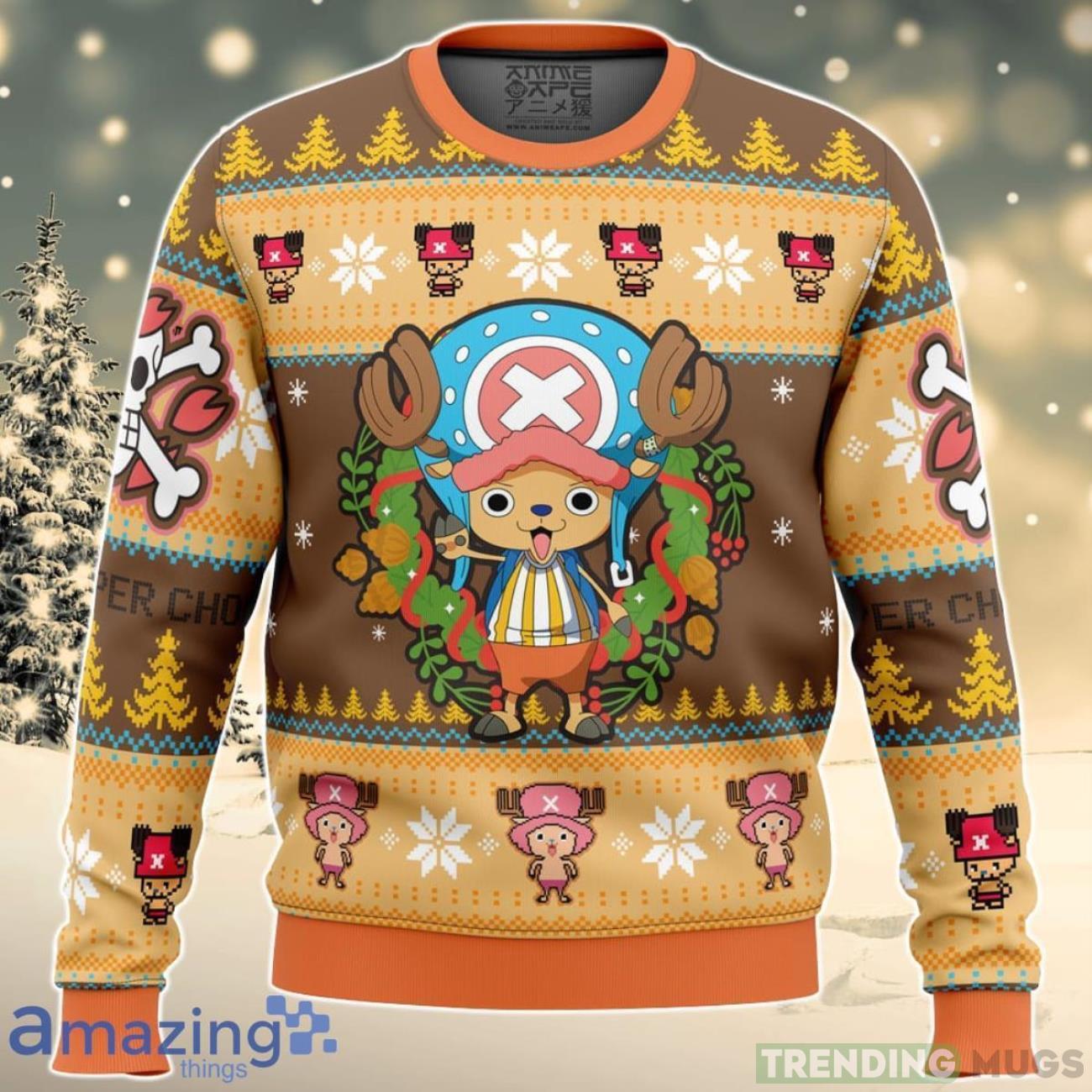 Christmas Tony Chopper One Piece Ugly Christmas Sweater Best Gift For Men And Women Product Photo 1 Christmas Tony Chopper One Piece Ugly Christmas Sweater Best Gift For Men And Women Product Photo 1