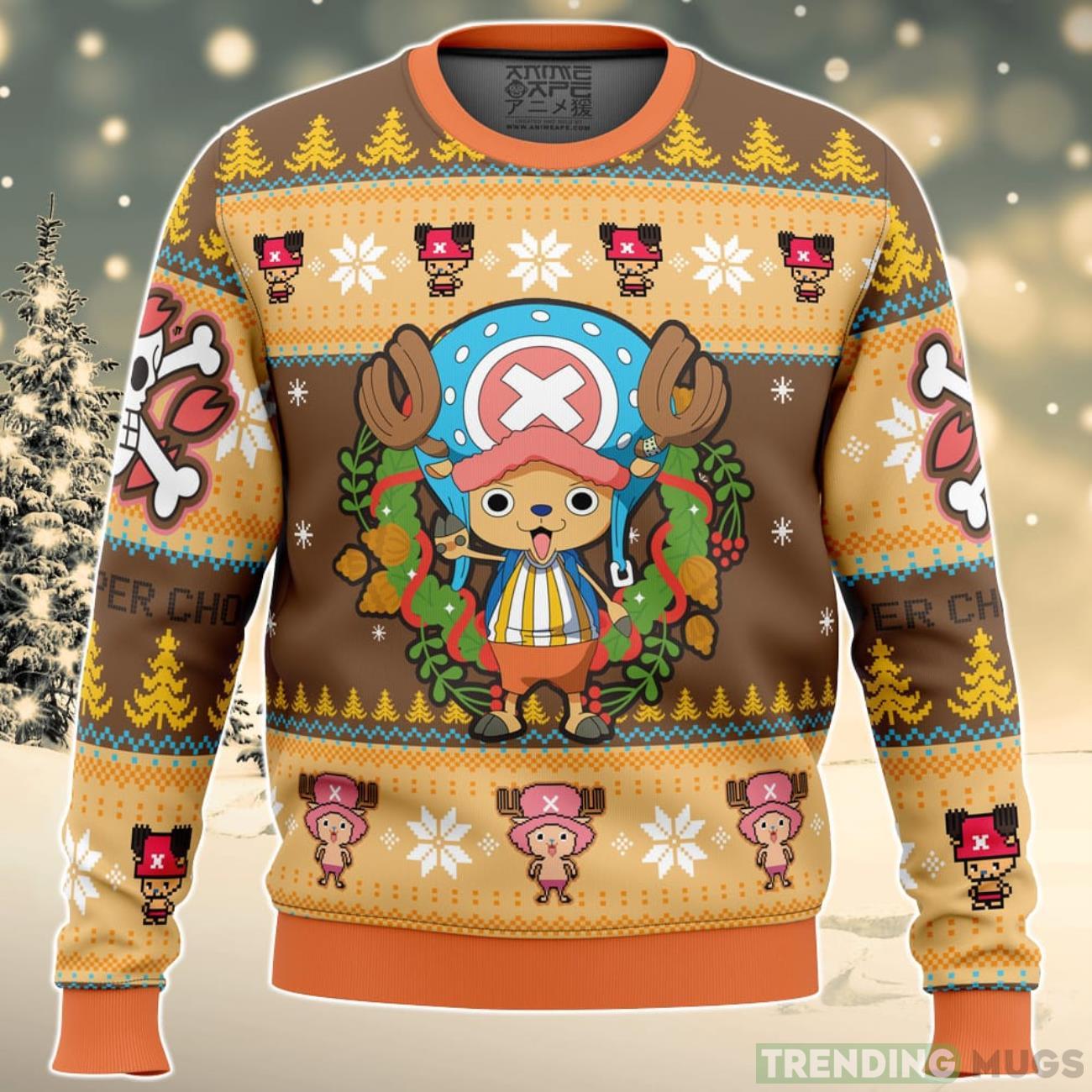 Christmas Tony Chopper One Piece Ugly Christmas Sweater For Men And Women Product Photo 1 Christmas Tony Chopper One Piece Ugly Christmas Sweater For Men And Women Product Photo 1