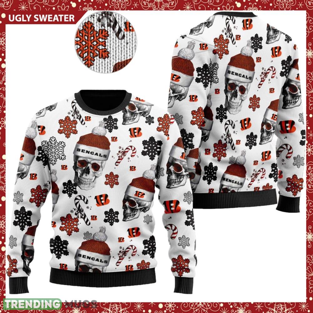 Cincinnati Bengals NFL Football Team Santa Skulls Ugly Christmas Sweater - Cincinnati Bengals NFL Football Team Santa Skulls Ugly Christmas Sweater Cincinnati Bengals NFL Football Team Santa Skulls Ugly Christmas Sweater - Cincinnati Bengals NFL Football Team Santa Skulls Ugly Christmas Sweater