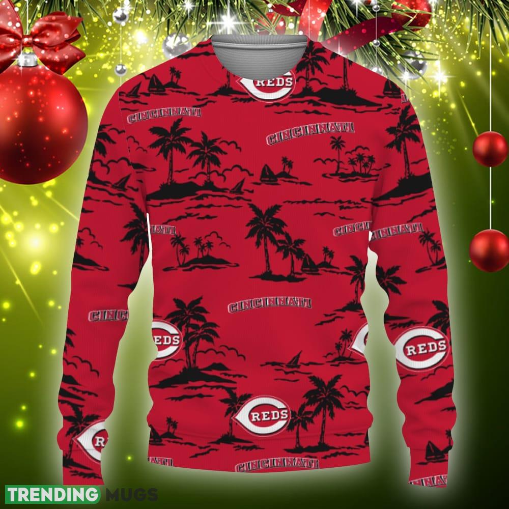 Cincinnati Reds Aloha Hawaii Beach Ugly Christmas Sweater Gift Holidays - Cincinnati Reds Hawaiian Aloha Hawaii Beach-3D Sweatshirt_3 Cincinnati Reds Aloha Hawaii Beach Ugly Christmas Sweater Gift Holidays - Cincinnati Reds Hawaiian Aloha Hawaii Beach-3D Sweatshirt_3