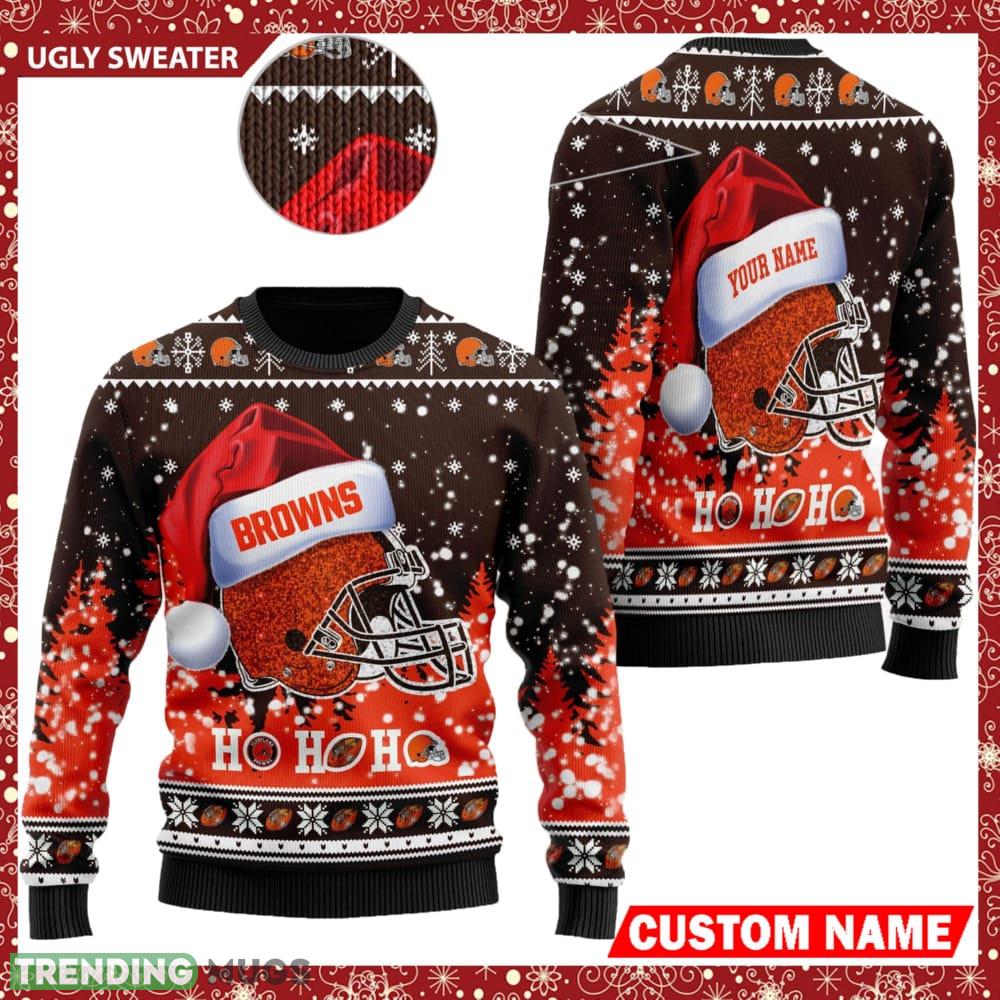 Cleveland Browns NFL Santa Claus Hat New Style Personalized Knitted 3D Sweater - Cleveland Browns NFL Santa Claus Hat New Style Personalized Knitted 3D Sweater Cleveland Browns NFL Santa Claus Hat New Style Personalized Knitted 3D Sweater - Cleveland Browns NFL Santa Claus Hat New Style Personalized Knitted 3D Sweater