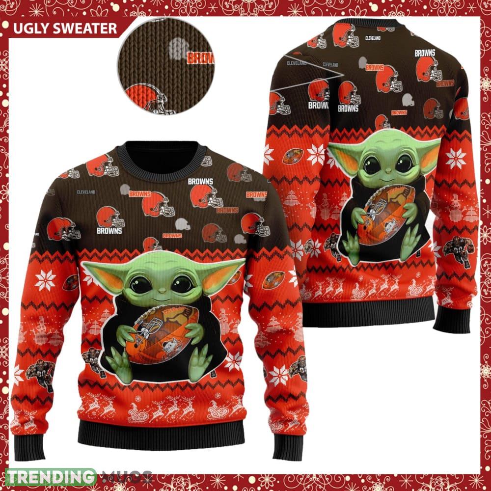 Cleveland Browns NFL Star Wars Baby Yoda Knitted Christmas Sweater AOP Holiday - Cleveland Browns NFL Star Wars Baby Yoda Knitted Christmas Sweater AOP Holiday Cleveland Browns NFL Star Wars Baby Yoda Knitted Christmas Sweater AOP Holiday - Cleveland Browns NFL Star Wars Baby Yoda Knitted Christmas Sweater AOP Holiday