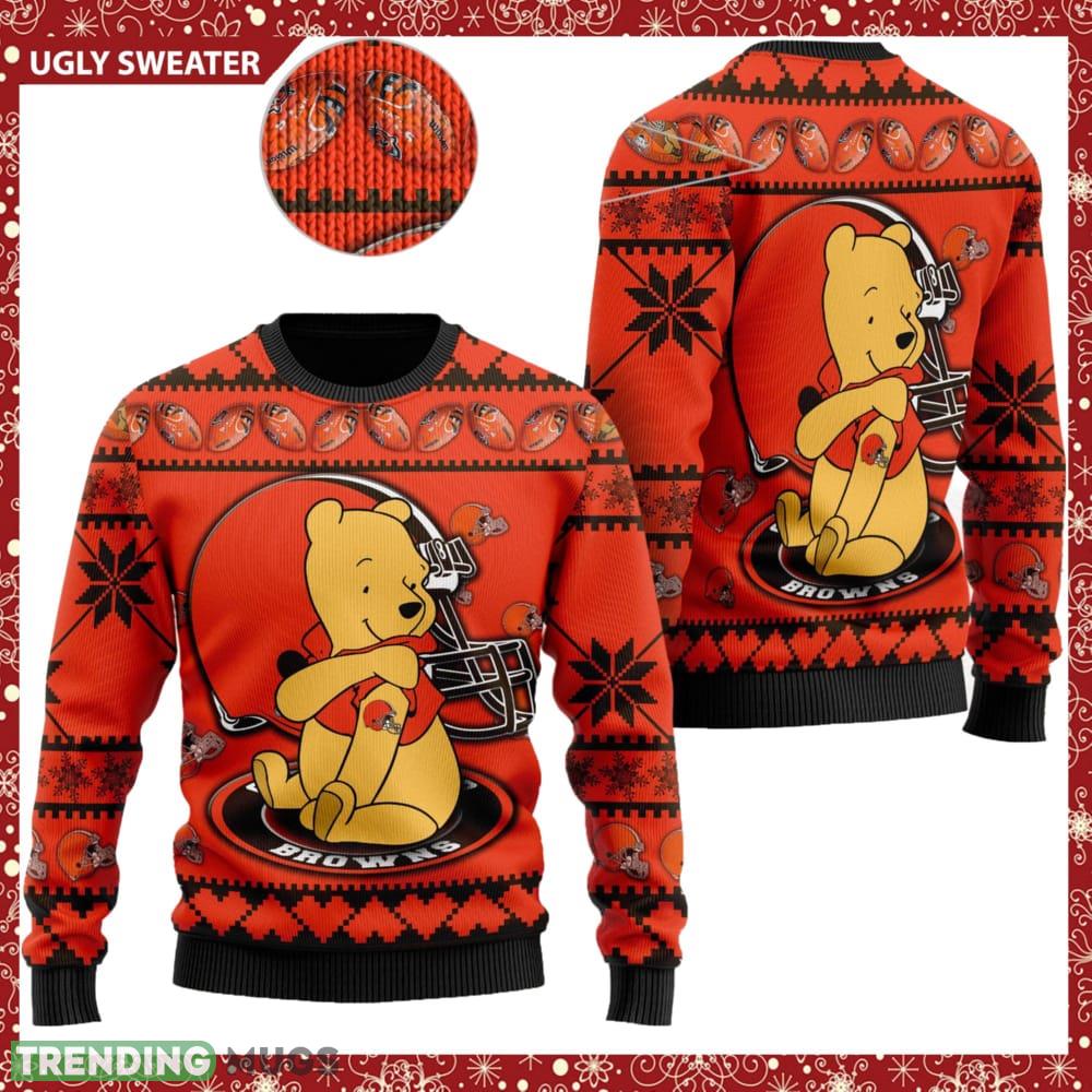 Cleveland Browns NFL Winnie the Pooh Knitted Christmas Sweater AOP Holiday - Cleveland Browns NFL Winnie the Pooh Knitted Christmas Sweater AOP Holiday Cleveland Browns NFL Winnie the Pooh Knitted Christmas Sweater AOP Holiday - Cleveland Browns NFL Winnie the Pooh Knitted Christmas Sweater AOP Holiday