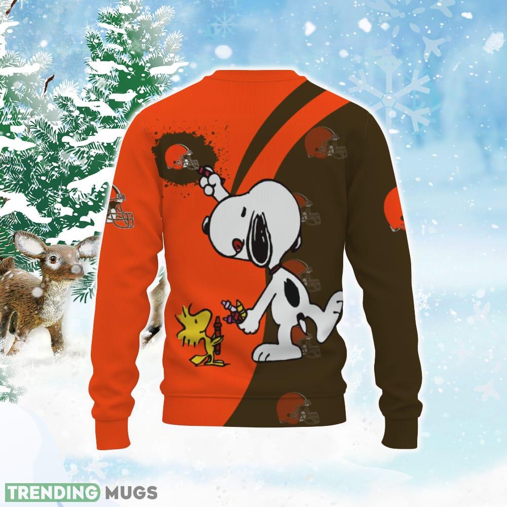 Cleveland Browns Snoopy Cute Heart American Sports Team Ugly Xmas 3D Sweater 3D Sweater Cleveland Browns Snoopy Cute Heart American Sports Team Ugly Xmas 3D Sweater 3D Sweater